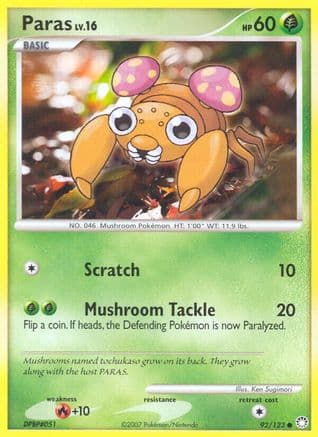 Paras - Reverse Holofoil Mysterious Treasures - Common
