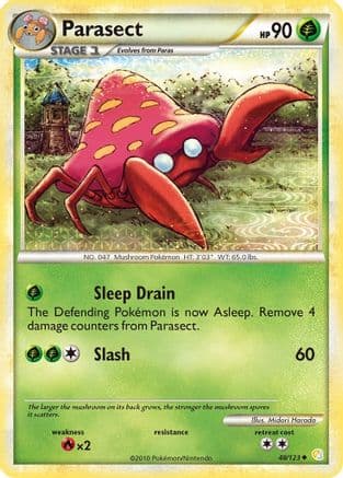 Parasect - HeartGold SoulSilver Reverse Holofoil
