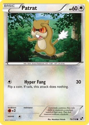 Patrat 78/114 - Black and White Reverse Holofoil