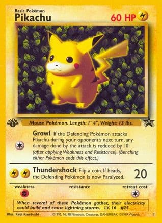 Pikachu (Misprint) 001- WoTC Promo 1st Edition
