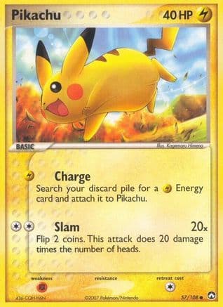 Pikachu 057/108 - Power Keepers Reverse Holofoil
