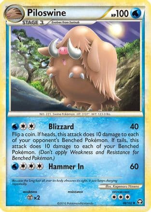 Piloswine 048 - Reverse Holofoil Triumphant - Uncommon
