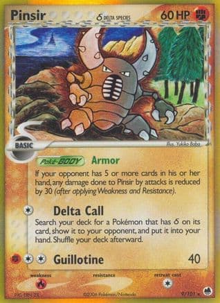 Pinsir (Delta Species) 9/101 - Dragon Frontiers Reverse Holofoil