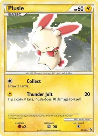 Plusle 036/95 - Unleashed Reverse Holofoil