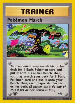 Pokemon March 102/111 - Neo Genesis 1st Edition