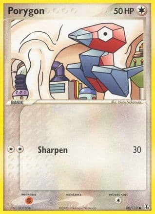 Porygon 080 - Reverse Holofoil Delta Species - Common
