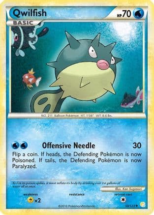 Qwilfish - HeartGold SoulSilver Reverse Holofoil