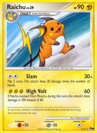 Raichu 003/17 - POP Series 9 Reverse Holofoil
