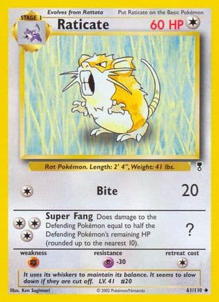 Raticate - Reverse Holofoil Legendary Collection - Uncommon