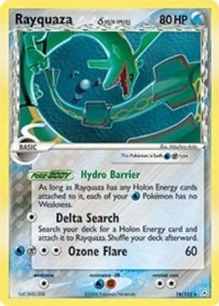 Rayquaza - 016/110 (Delta Species)/110 - Reverse Holofoil Holon Phantoms - Holo Rare