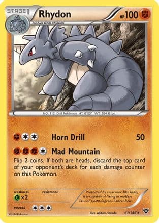 Rhydon 61/146 - XY Base Set Reverse Holofoil