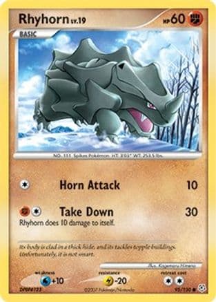 Rhyhorn - Reverse Holofoil Diamond and Pearl - Common