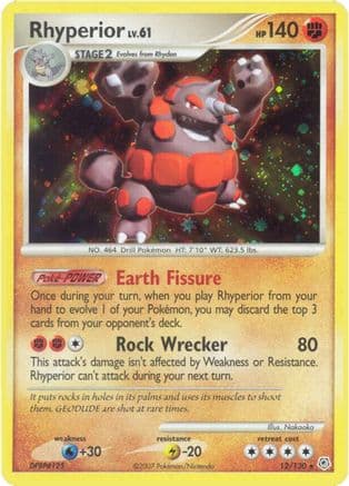 Rhyperior/130 - Reverse Holofoil Diamond and Pearl - Holo Rare