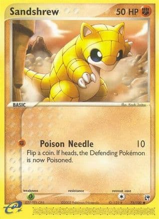 Sandshrew 075 - Reverse Holofoil Sandstorm - Common