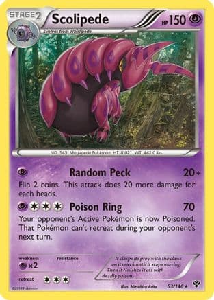 Scolipede 53/146 - XY Base Set Reverse Holofoil