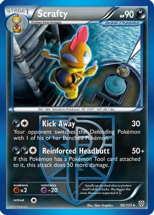 Scrafty (Team Plasma) 86/135 - Plasma Storm Reverse Holofoil