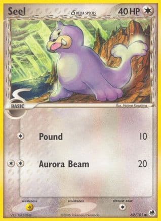 Seel (Delta Species) 062 - Reverse Holofoil Dragon Frontiers - Common