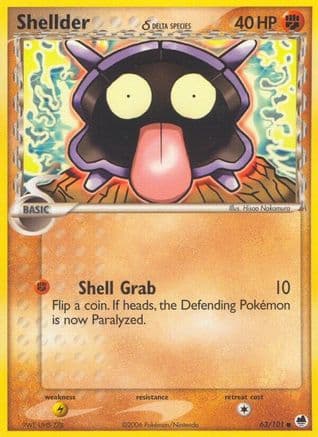 Shellder (Delta Species) 063/101 - Dragon Frontiers Reverse Holofoil
