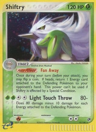 Shiftry - 12/100/100 - Reverse Holofoil Sandstorm - Holo Rare