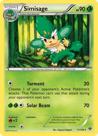 Simisage 11/146 - XY Base Set Reverse Holofoil