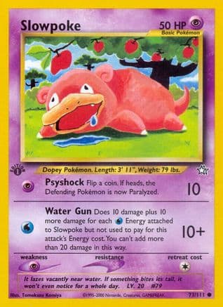 Slowpoke 073/111 - Neo Genesis 1st Edition