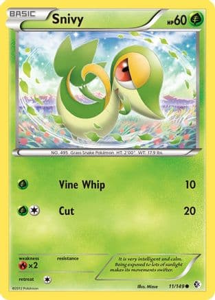 Snivy 11/149 - Boundaries Crossed Reverse Holofoil