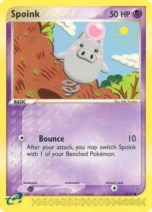 Spoink 073/97 - Reverse Holofoil Dragon - Common