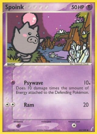 Spoink 062/100 - Crystal Guardians Reverse Holofoil