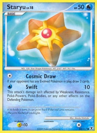 Staryu/111 - Reverse Holofoil Rising Rivals - Common