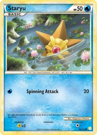 Staryu 084/123 - HeartGold SoulSilver Reverse Holofoil
