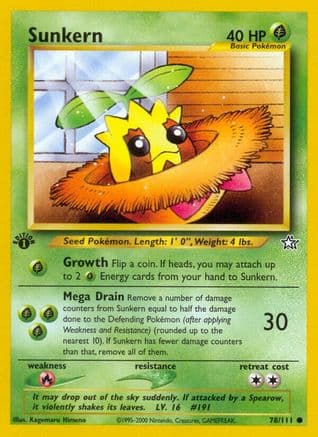 Sunkern 078/111 - Neo Genesis 1st Edition