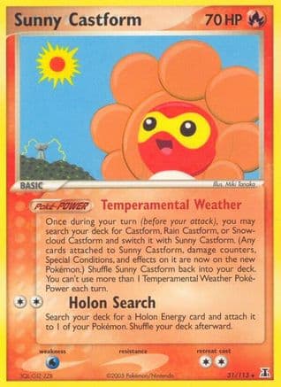 Sunny Castform 031/113 - Delta Species Reverse Holofoil