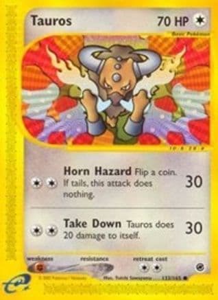 Tauros 133/165 - Expedition Reverse Holofoil