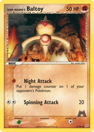 Team Magma's Baltoy - 61/95/95 - Reverse Holofoil Team Magma vs Team Aqua - Common