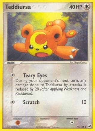 Teddiursa/115 - Reverse Holofoil Unseen Forces - Common