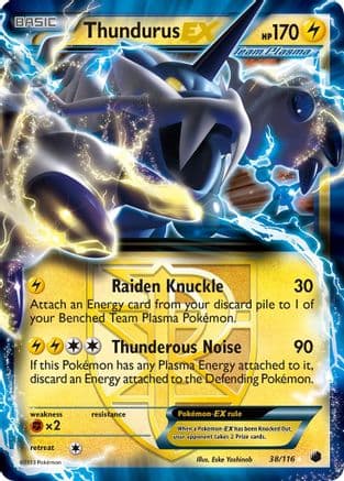 Thundurus EX (Team Plasma) - Holofoil Plasma Freeze - Ultra Rare