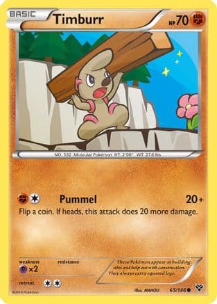 Timburr 65/146 - XY Base Set Reverse Holofoil