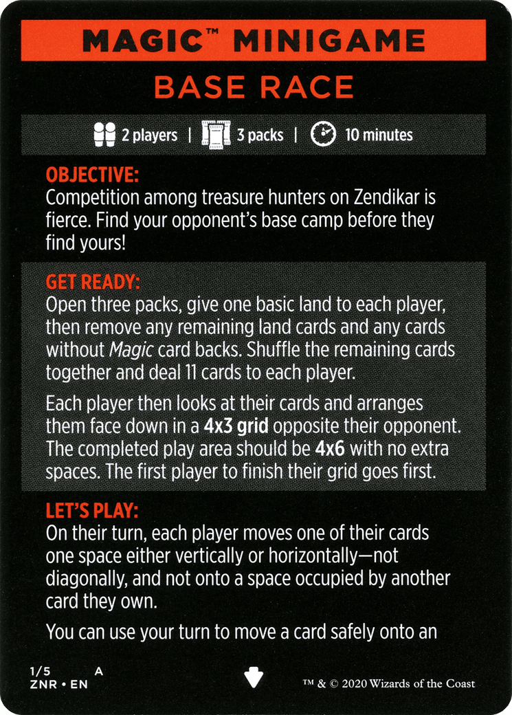 Base Race // Base Race (cont'd) (MZNR-001) - Zendikar Rising Minigames