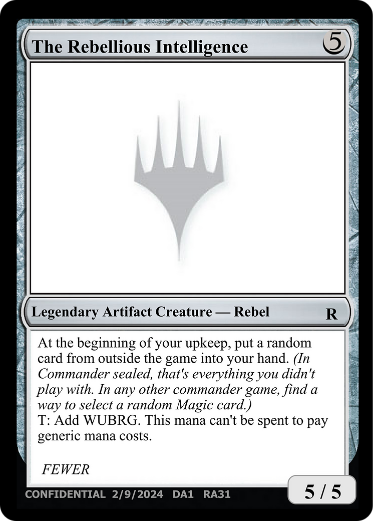 The Rebellious Intelligence (DA1-RA31) - Unknown Event