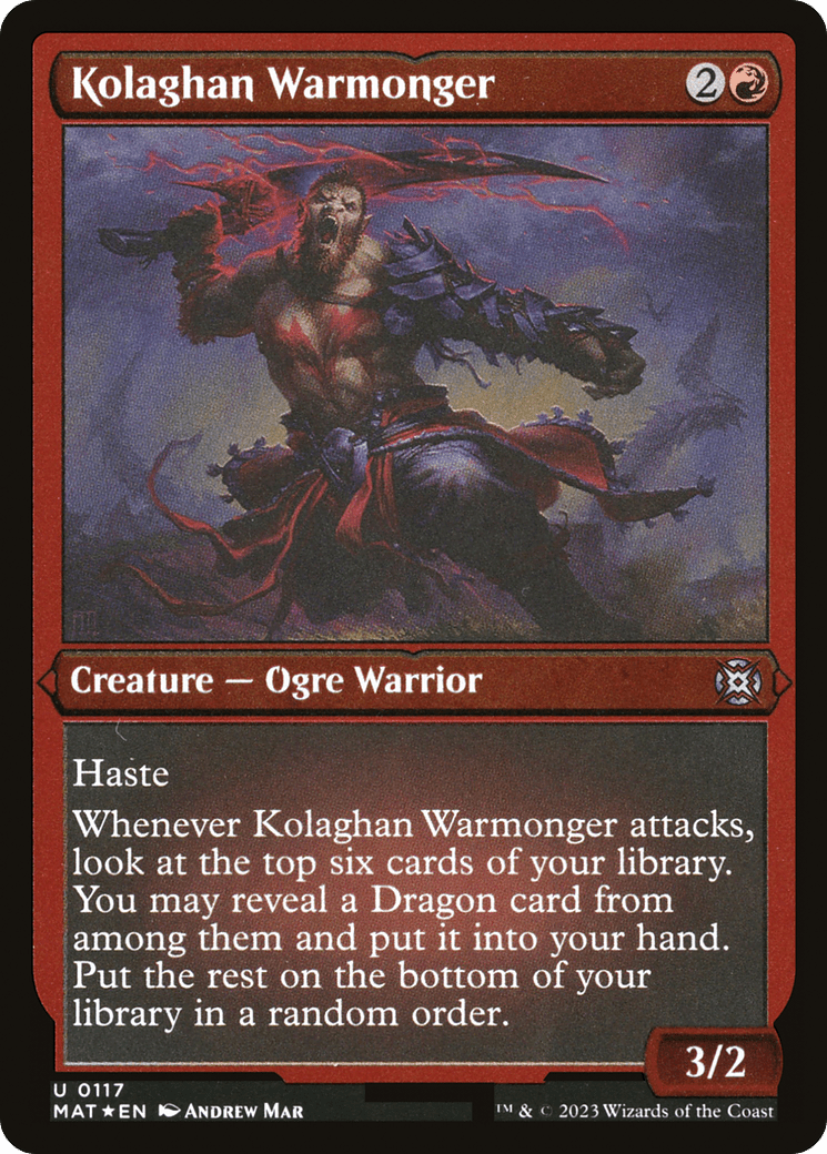 Kolaghan Warmonger (MAT-117) - March of the Machine: The Aftermath Etched Foil