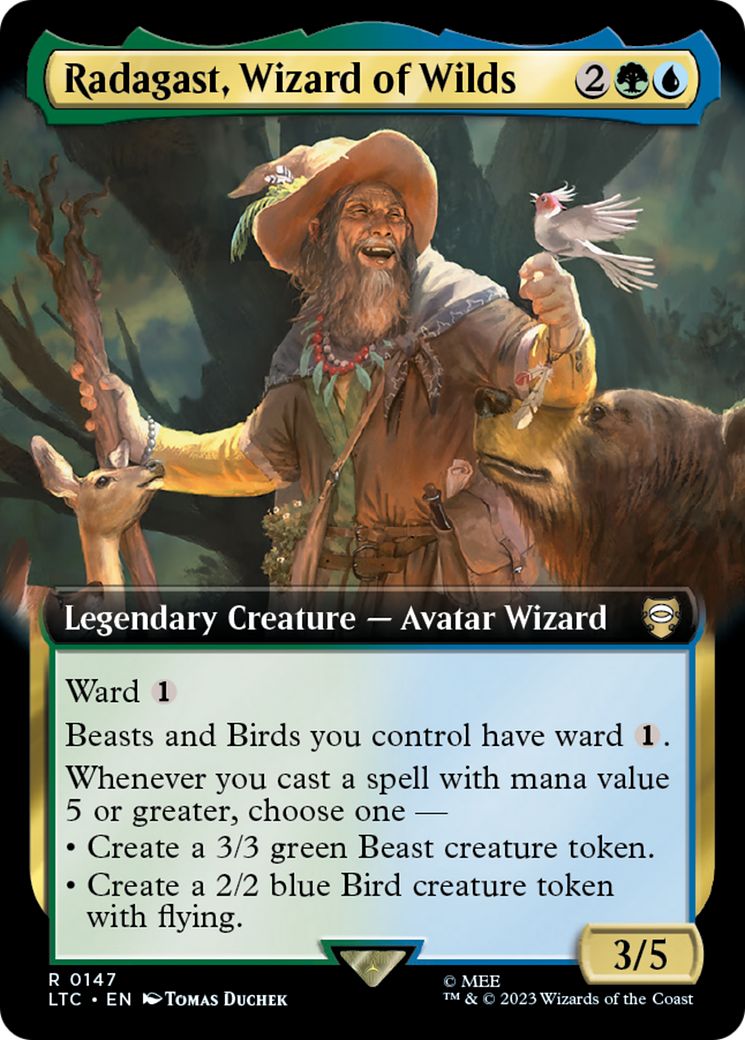 Radagast, Wizard of Wilds (LTC-147) - Tales of Middle-earth Commander: (Extended Art)