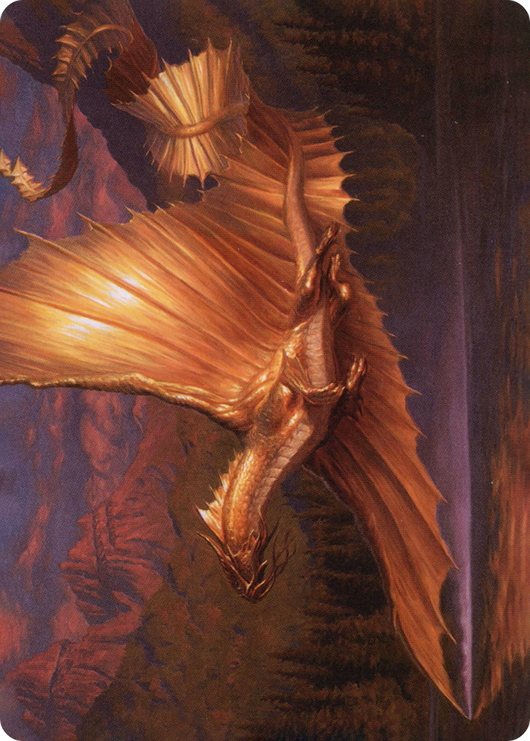Adult Gold Dragon // Adult Gold Dragon (AAFR-058) - Adventures in the Forgotten Realms Art Series (Borderless)