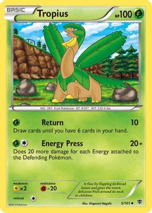 Tropius/101 - Reverse Holofoil Plasma Blast - Uncommon