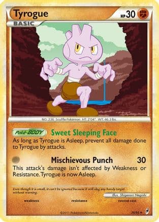Tyrogue - Reverse Holofoil Call of Legends - Rare