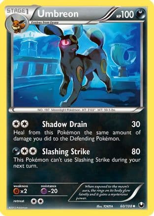 Umbreon (60) (60) 060 - Reverse Holofoil Dark Explorers - Uncommon