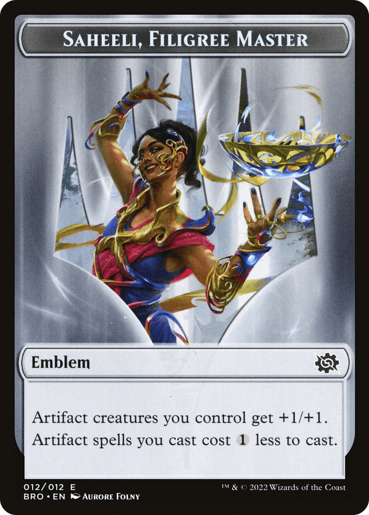 Saheeli, Filigree Master Emblem (TBRO-012) - The Brothers' War Tokens