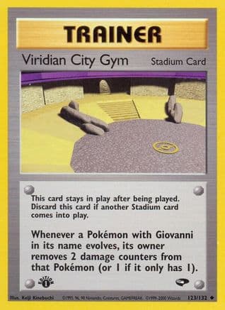 Viridian City Gym 123 - 1st Edition Gym Challenge - Uncommon