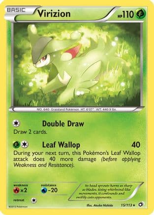 Virizion 015 - Reverse Holofoil Legendary Treasures - Holo Rare