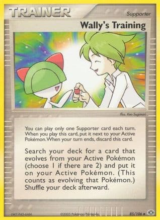 Wally's Training 085/106 - Emerald Reverse Holofoil