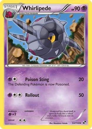 Whirlipede 53/114 - Black and White Reverse Holofoil